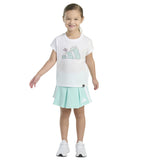 Adidas Toddler and Little Girls 2-Piece Graphic Sleeveless Box T-Shirt and French Terry Skort Set