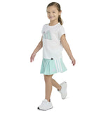 Adidas Toddler and Little Girls 2-Piece Graphic Sleeveless Box T-Shirt and French Terry Skort Set
