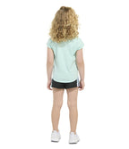 Adidas Toddler and Little Girls Short Sleeve Graphic T-shirt and Mesh Short Set