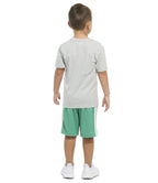 Adidas Toddler and Little Boys Graphic T-Shirt and Stripe Shorts, 2-Piece Set