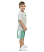 Adidas Toddler and Little Boys Graphic T-Shirt and Stripe Shorts, 2-Piece Set