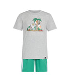 Adidas Toddler and Little Boys Graphic T-Shirt and Stripe Shorts, 2-Piece Set