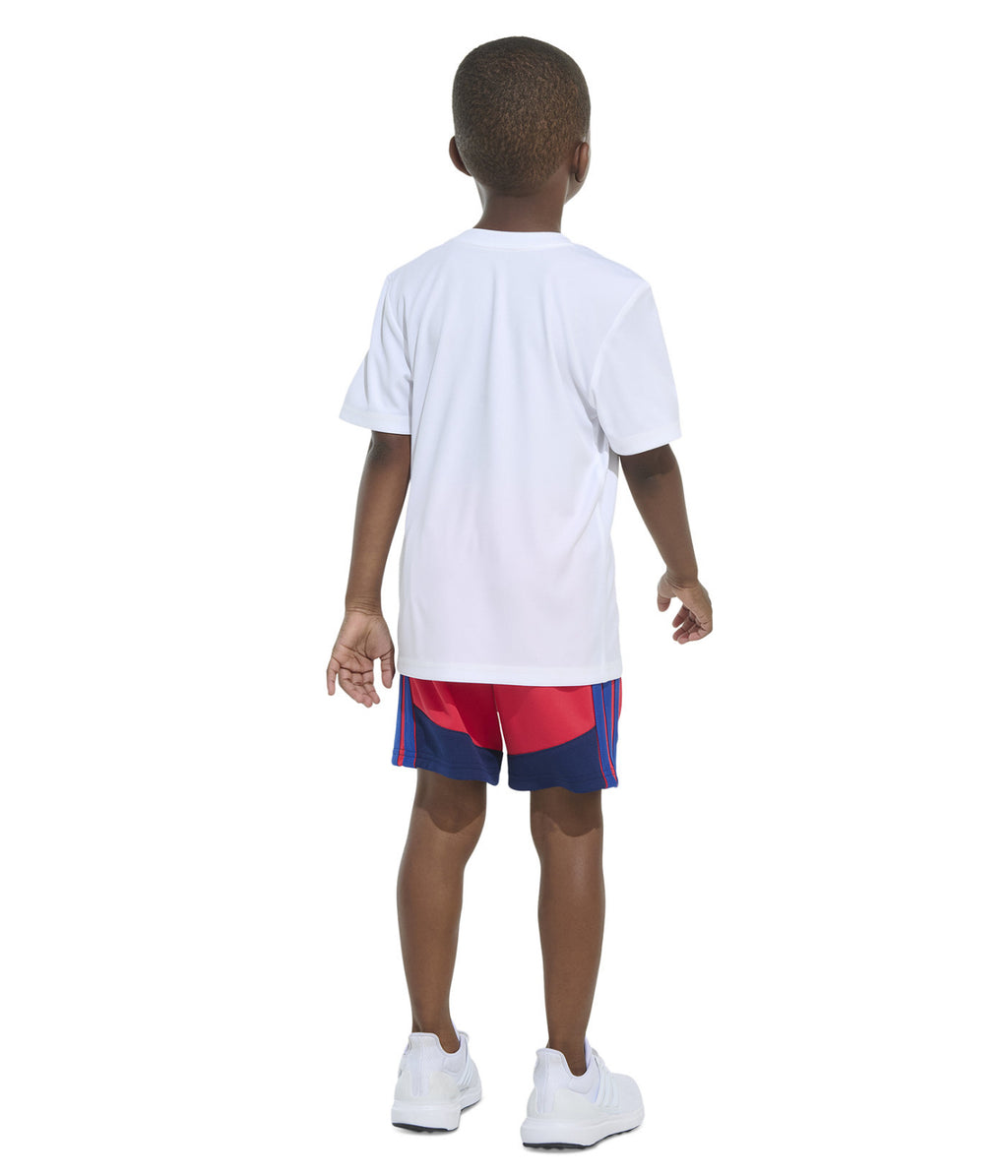 Adidas Toddler and Little Boys Short-Sleeve T-Shirt and Shorts, 2-Piece Set