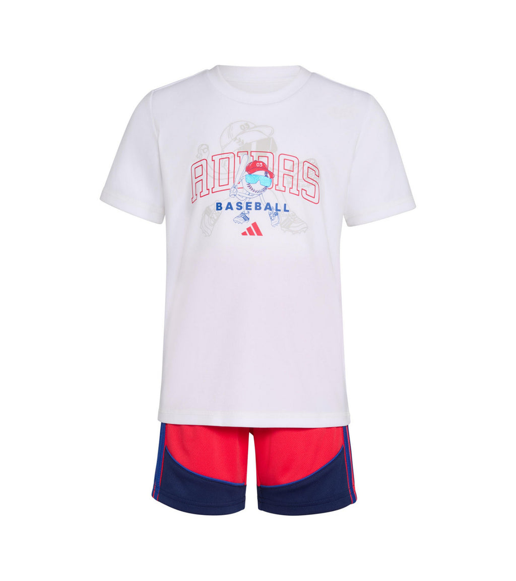 Adidas Toddler and Little Boys Short-Sleeve T-Shirt and Shorts, 2-Piece Set