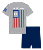 Under Armour Toddler and Little Boys Freedom Flag Logo Set