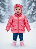 Weather Tamer Toddler and Little Girls Iridescent Foil Puffer Jacket, Size 2T