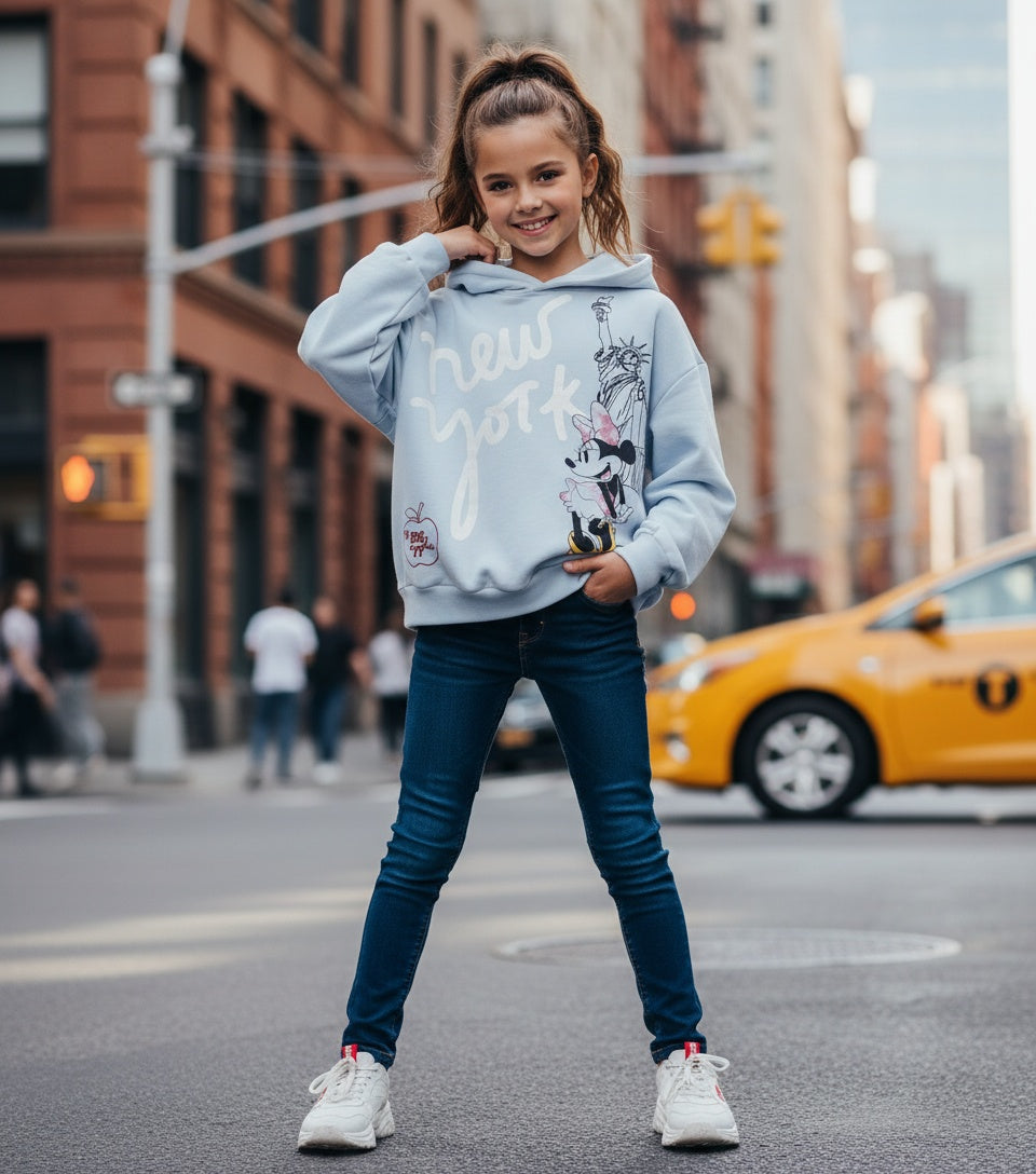 Disney Big Girls Minnie New York Hoodie, Sizes S to XL