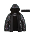 Weather Tamer Toddler and Little Girls Iridescent Foil Puffer Jacket, Size 2T