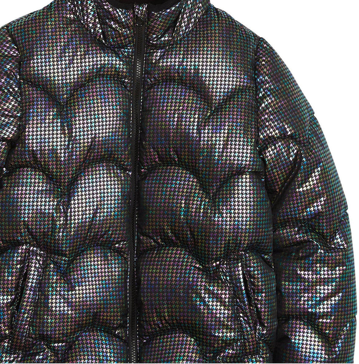 Weather Tamer Toddler and Little Girls Iridescent Foil Puffer Jacket, Size 2T