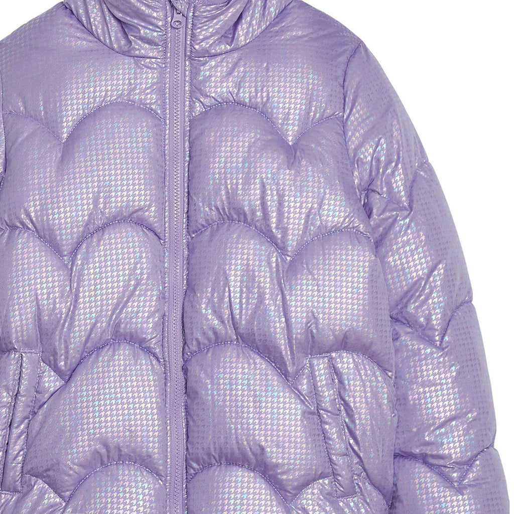 Weather Tamer Toddler and Little Girls Iridescent Foil Puffer Jacket, Size 2T