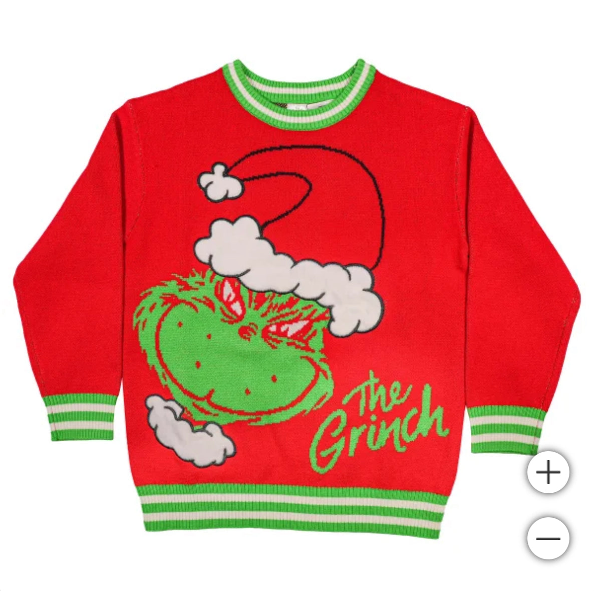 Character Youth Holiday Sweater (Grinch / Snoopy), Sizes XXS to L