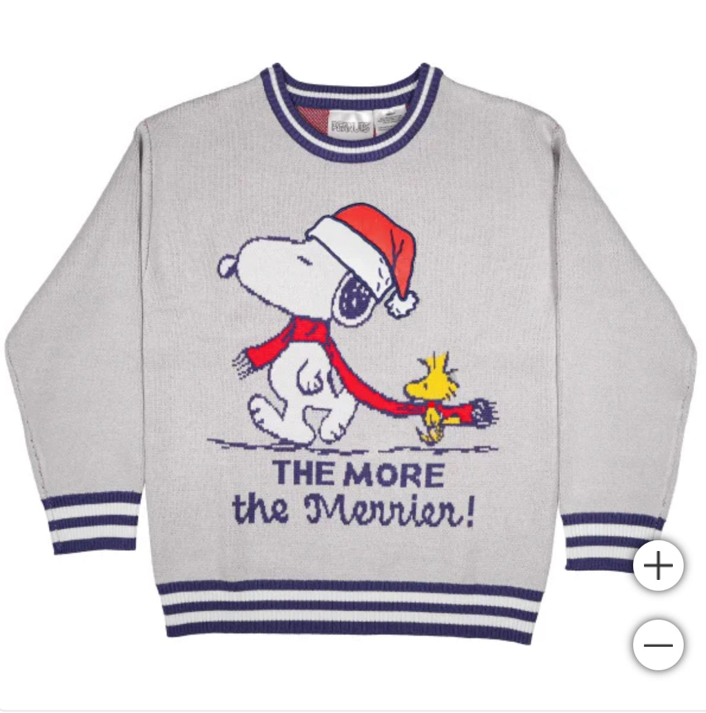 Character Youth Holiday Sweater (Grinch / Snoopy), Sizes XXS to L