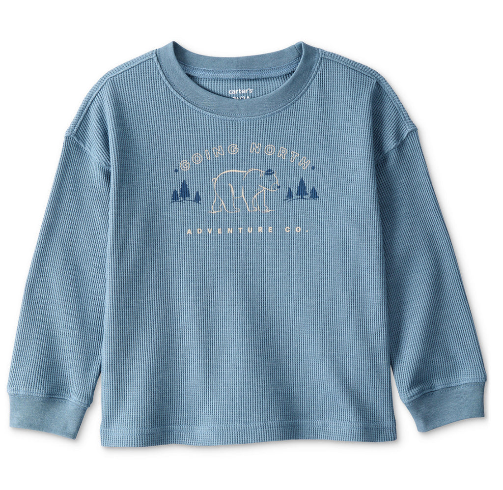 Carter's Toddler Boys Puffer Vest, Going North Graphic T-Shirt & Cargo Pants, 3-Piece Set