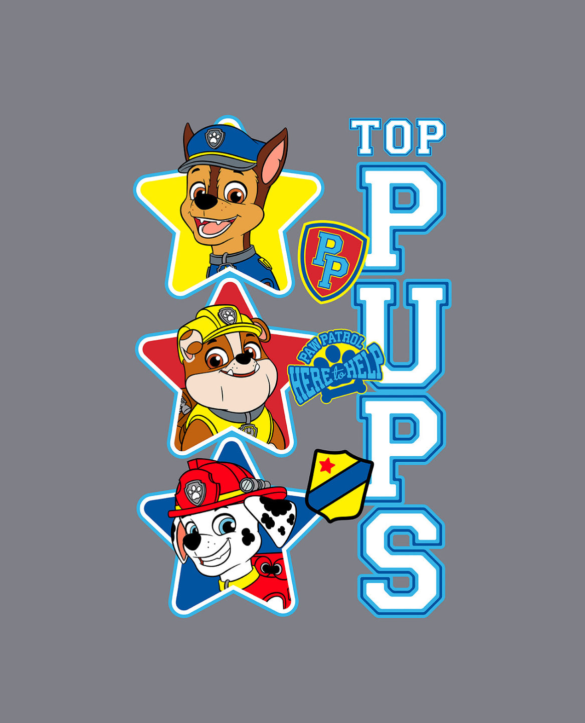 Paw Patrol Boys Toddler 2T-5T Top Pups Short Sleeve T-Shirt