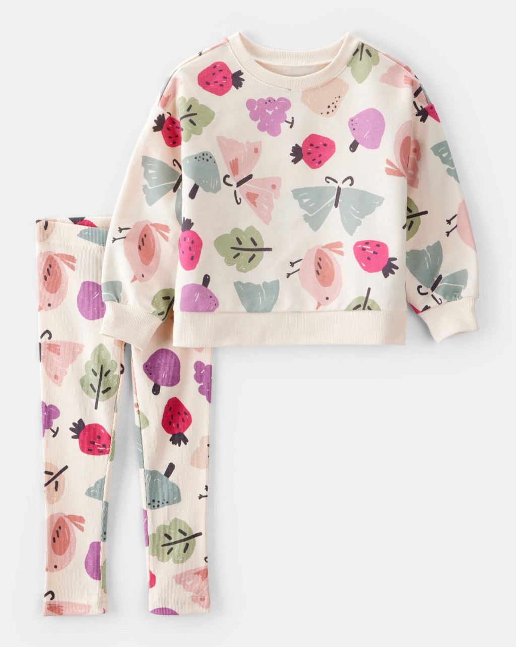 Carter's Toddler Girl Cotton Long-Sleeve Tee & Pant Set