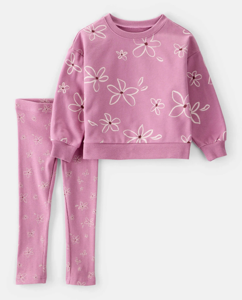 Carter's Toddler Girl Cotton Long-Sleeve Tee & Pant Set