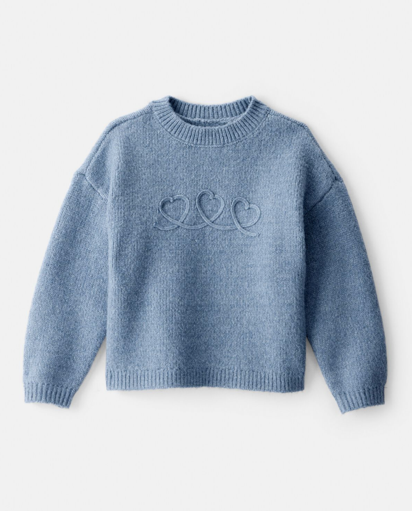 OshKosh Girl Embroidered Heart Long-Sleeve Sweater