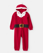 Carter's Toddler Santa Fleece Hooded Zip-Up 1-Piece Pajama Jumpsuit
