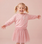Carters Bow Long-Sleeve Top & Tulle Skort Set